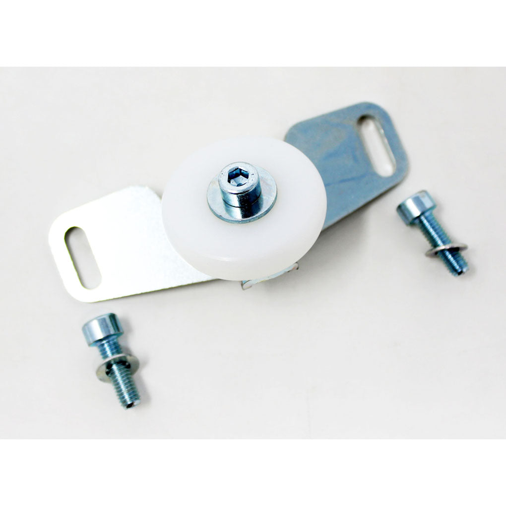 Wall-protecting roller with bracket, complete